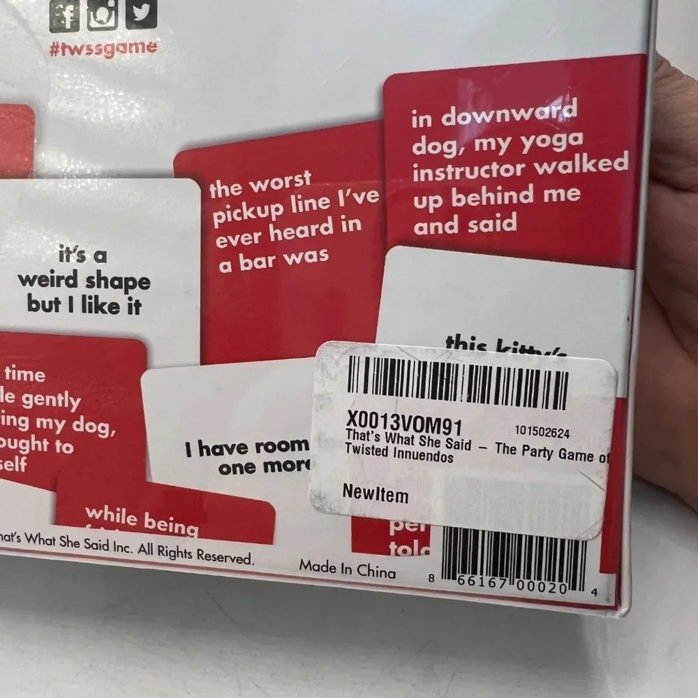 That's What She Said Game - The hilariously twisted party game adults only.